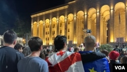 Протесты в Тбилиси. 1 мая 2024г. Фото: Русская служба "Голоса Америки" 