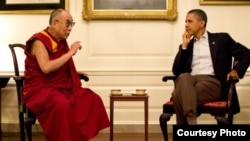 Далай-лама и президент США Барак Обама (архивное фото)