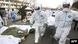 Эвакуация пострадавших в результате аварии на АЭС «Фукусима-чи»