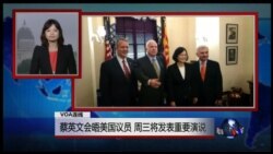 VOA连线：蔡英文会晤美国会议员 周三发表重要演说