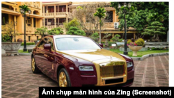 Chiếc Rolls Royce mạ vàng của ông Trịnh Văn Quyết bị bán đấu giá với giá khởi điểm là 10 tỷ đồng