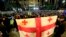 На акции протеста против фальсификации итогов парламентских выборов в Грузии. Тбилиси, 28 октября 2024 г.