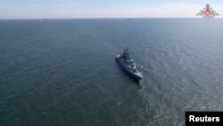 Российский военный корабль в Балтийском море (архивное фото) 