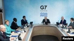 Участники саммита G7 в Корнуолле, Великобритания